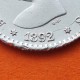 . @RARA VARIANTE@ ESPAÑA Rey ALFONSO XIII 50 CENTIMOS 1892 sobre 1889 * 8 2 PGM Tipo PELON KM.690 MONEDA DE PLATA MBC+