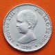 . @RARA VARIANTE@ ESPAÑA Rey ALFONSO XIII 50 CENTIMOS 1892 sobre 1889 * 8 2 PGM Tipo PELON KM.690 MONEDA DE PLATA MBC+
