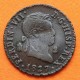 ESPAÑA REY FERNANDO VII 2 MARAVEDIES 1827 Ceca de SEGOVIA KM.487.1 MONEDA DE COBRE MBC + ALABEADA Spain 2 Maravedis R/2