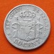 @ESCASA@ ESPAÑA Rey ALFONSO XII 50 CENTIMOS 1885 * 8/6 MSM REY y ESCUDO KM.685 MONEDA DE PLATA MBC- Spain R/3