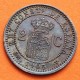 ESPAÑA Rey ALFONSO XIII 2 CENTIMOS 1905 * 05 SMV REY y ESCUDO KM.722 MONEDA DE COBRE EBC- Spain R/1