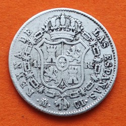 ESPAÑA Reina ISABEL II 1 REAL 1845 CL Ceca de MADRID KM.518.1 MONEDA DE PLATA @ESCASA@ Spain silver coin R/3