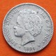 ESPAÑA Rey ALFONSO XIII 50 CENTIMOS 1894 * 9 4 MSM BUSTO Tipo RIZOS KM.703 MONEDA DE PLATA R/1