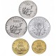 5 monedas x DJIBOUTI 5+10+20+50+100 FRANCOS 1991 a 2004 BARCOS y ANIMALES ALUMINIO LATÓN NICKEL SC Africa YIBUTI