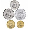 5 monedas x DJIBOUTI 5+10+20+50+100 FRANCOS 1991 a 2004 BARCOS y ANIMALES ALUMINIO LATÓN NICKEL SC Africa YIBUTI