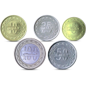 . 5 monedas x BAHRAIN 5 + 10 + 25 + 50 + 100 FILS 1992 y 1995 PALMERA - BARCOS - ESCUDO NICKEL LATÓN y BIMETÁLICA SC