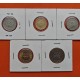. 5 monedas x BAHRAIN 5 + 10 + 25 + 50 + 100 FILS 1992 y 1995 PALMERA - BARCOS - ESCUDO NICKEL LATÓN y BIMETÁLICA SC