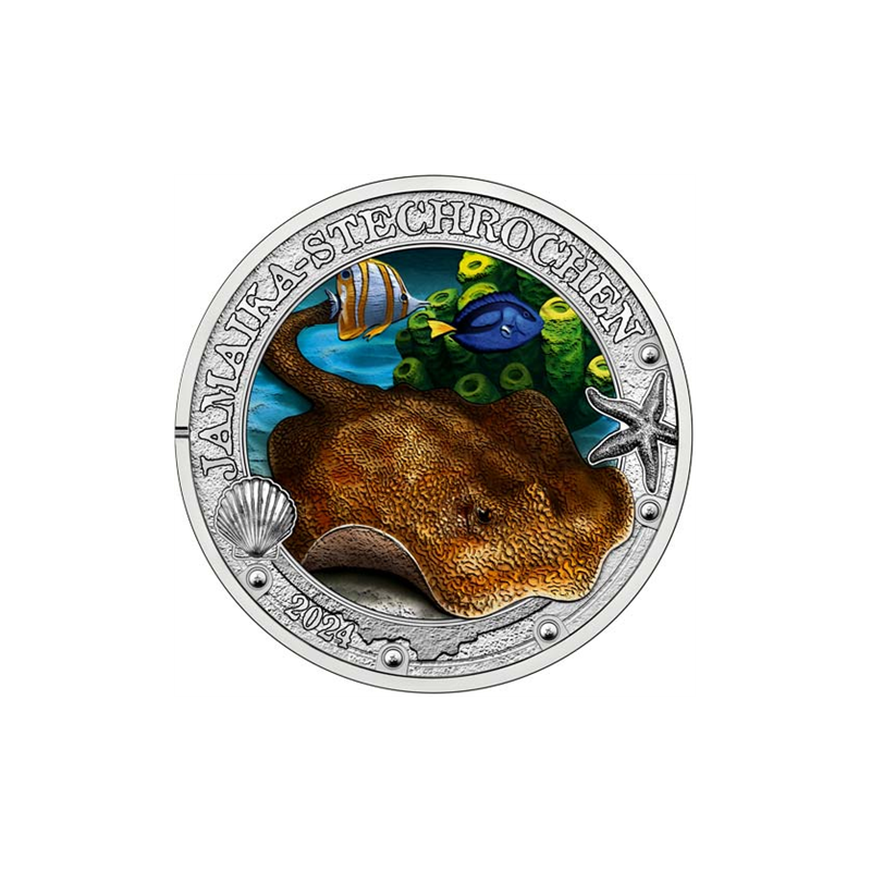 . 1 aaaacoin @16/OCT Envío@ AUSTRIA 3 EUROS 2024 RAYA AMARILLA Vida Marina @COLORES@ 9ª MONEDA DE NICKEL Jamaika