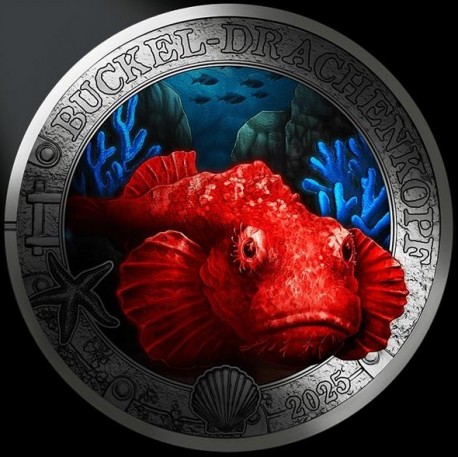 . @0ENVÍO HOY@ AUSTRIA 3 EUROS 2025 PEZ DIABLO Vida Marina @COLORES@ 12ª MONEDA DE NICKEL