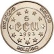 . @ESTUCHE y CERTIFICADO@ BELGICA 5 ECU 1991 CARLOMAGNO EMPERADOR KM.183 MONEDA DE PLATA PROOF Belgium silver