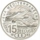 @ESTUCHE y CERTIFICADO@ FRANCIA 100 FRANCOS 1993 NATACIÓN - JUEGOS DEL MEDITERRANEO KM.1029 MONEDA DE PLATA PROOF France 15 Ecus