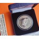 . @ESTUCHE y CERTIFICADO@ BELGICA 5 ECU 1991 CARLOMAGNO EMPERADOR KM.183 MONEDA DE PLATA PROOF Belgium silver