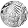 . @2 MONEDAS - RUGBY@ FRANCIA 10 EUROS 2022 CAMPEONATO MUNDIAL - EQUIPO NACIONAL y LOGO PLATA ESTUCHE France