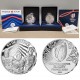 . @2 MONEDAS - RUGBY@ FRANCIA 10 EUROS 2022 CAMPEONATO MUNDIAL 2023 LOGO EQUIPO NACIONAL PLATA ESTUCHE France