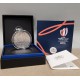 . @2 MONEDAS - RUGBY@ FRANCIA 10 EUROS 2022 CAMPEONATO MUNDIAL 2023 LOGO EQUIPO NACIONAL PLATA ESTUCHE France
