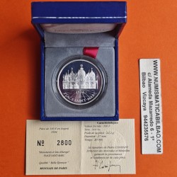 @ESTUCHE y CERTIFICADO@ FRANCIA 100 FRANCOS 1994 VENECIA LA PLAZA DE SAN MARCOS KM.1068 MONEDA DE PLATA PROOF France 15 ECUS