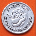 AUSTRALIA 1 SHILLING 1946 Ceca de MELBOURNE CARNERO REY JORGE VI KM.39A MONEDA DE PLATA MBC- silver coin