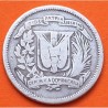 REPUBLICA DOMINICANA 25 CENTAVOS 1947 INDIO CON PLUMAS KM.20 MONEDA DE PLATA MUY CIRCULADA Dominican Republic silver
