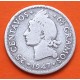 REPUBLICA DOMINICANA 25 CENTAVOS 1947 INDIO CON PLUMAS KM.20 MONEDA DE PLATA MUY CIRCULADA Dominican Republic silver