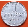 ALEMANIA 1 MARCO 1924 G ÁGUILA - República del WEIMAR KM.42 MONEDA DE PLATA MBC Germany 1 Mark