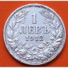 BULGARIA 1 LEV 1912 REY FERNANDO I Ceca KREMNITZ KM.31 MONEDA DE PLATA MBC+ Bulgarien silver 1 Leva 1912