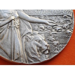 @MUY RARA@ BILBAO MEDALLA 1874 A SUS DEFENSORES DEL SITIO TERCERA GUERRA CARLISTA HONOR y PATRIA VIZCAYA COBRE