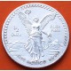 MEXICO 1/2 ONZA 1992 ANGEL LIBERTAD MONEDA DE PLATA PURA SC + Imperfecciones OUNCE OZ silver coin Half