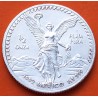 MEXICO 1/2 ONZA 1992 ANGEL LIBERTAD MONEDA DE PLATA PURA SC + Imperfecciones OUNCE OZ silver coin Half