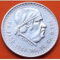 MEXICO 1 PESO 1948 MORELOS y PAVON KM.456 MONEDA DE PLATA EBC- Mejico silver coin R/3