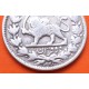 . IRAN 2000 DINARS 1910 AH 1328 LEÓN - SULTAN Ahmad Shah Qajar TEHERÁN KM.1040 MONEDA DE PLATA silver 5 Kran