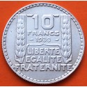 FRANCIA 10 FRANCOS 1930 BUSTO DE DAMA Ceca TURIN KM.878 MONEDA DE PLATA EBC France Silver 10 Francs R/2