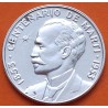CUBA 25 CENTAVOS 1953 1853 CENTENARIO DE JOSE MARTI KM.27 MONEDA DE PLATA EBC + MANCHITAS silver coin R/4