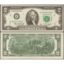 @ESCASO@ ESTADOS UNIDOS 2 DOLARES 1976 THOMAS JEFFERSON Letra al Azar Pick 461F BILLETE SC USA