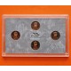. 4 monedas x ESTADOS UNIDOS 1 CENTAVO 2009 S LINCOLN CENT BICENTENNIAL COBRE PROOF US MINT SET NO BOX NO COA