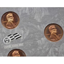 . 4 monedas x ESTADOS UNIDOS 1 CENTAVO 2009 S LINCOLN CENT BICENTENNIAL COBRE PROOF US MINT SET NO BOX NO COA
