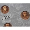 . 4 monedas x ESTADOS UNIDOS 1 CENTAVO 2009 S LINCOLN CENT BICENTENNIAL COBRE PROOF US MINT SET NO BOX NO COA