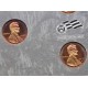 . 4 monedas x ESTADOS UNIDOS 1 CENTAVO 2009 S LINCOLN CENT BICENTENNIAL COBRE PROOF US MINT SET NO BOX NO COA