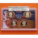 . 4 monedas PROOF x ESTADOS UNIDOS 1 DOLAR 2008 S PRESIDENTES MONROE + QUINCY ADAMS + JACKSON + VAN BUREN Us Mint SET