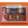 . 4 monedas PROOF x ESTADOS UNIDOS 1 DOLAR 2008 S PRESIDENTES MONROE + QUINCY ADAMS + JACKSON + VAN BUREN Us Mint SET
