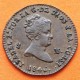 ESPAÑA REINA ISABEL II 2 MARAVEDIES 1846 Ceca de SEGOVIA KM.532 MONEDA DE COBRE @ESCASA@ Spain 2 Maravedis