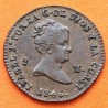 ESPAÑA REINA ISABEL II 2 MARAVEDIES 1846 Ceca de SEGOVIA KM.532 MONEDA DE COBRE @ESCASA@ Spain 2 Maravedis