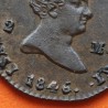 ESPAÑA REINA ISABEL II 2 MARAVEDIES 1846 Ceca de SEGOVIA KM.532 MONEDA DE COBRE @ESCASA@ Spain 2 Maravedis