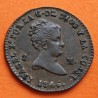 ESPAÑA REINA ISABEL II 2 MARAVEDIES 1846 Ceca de SEGOVIA KM.532 MONEDA DE COBRE @ESCASA@ Spain 2 Maravedis