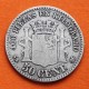 ESPAÑA Gobierno Provisional 50 CENTIMOS 1869 * -/9 SNM DAMA TUMBADA KM.659 MONEDA DE PLATA @ESCASA@ R/4