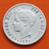 ESPAÑA Rey ALFONSO XIII 50 CENTIMOS 1896 * 9/6 PGV Tipo TUPE KM.705 MONEDA DE PLATA @RARA@ Spain silver R/3