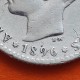 ESPAÑA Rey ALFONSO XIII 50 CENTIMOS 1896 * 9/6 PGV Tipo TUPE KM.705 MONEDA DE PLATA @RARA@ Spain silver R/3