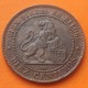 ESPAÑA Gobierno Provisional 10 CENTIMOS 1870 OM DAMA y LEON KM.661 MONEDA DE BRONCE MBC Spain R/4