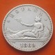 ESPAÑA Gobierno Provisional 2 PESETAS 1869 * 18/69 SNM DAMA KM.654 MONEDA DE PLATA MBC- Spain silver coin R/2