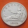 ESPAÑA Gobierno Provisional 2 PESETAS 1869 * 18/69 SNM DAMA KM.654 MONEDA DE PLATA MBC- Spain silver coin R/2
