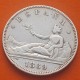 ESPAÑA Gobierno Provisional 2 PESETAS 1869 * 18/69 SNM DAMA KM.654 MONEDA DE PLATA MBC- Spain silver coin R/2